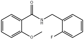 N-(2-氟苄基)-2-甲氧基苯甲酰胺, 895366-15-1, 结构式