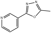 2-甲基-5-(吡啶-3-基)-1,3,4-恶二唑, 89546-87-2, 结构式