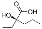 (R)-2-ヒドロキシ-2-エチルペンタン酸 化学構造式