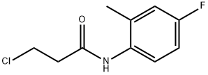3-クロロ-N-(4-フルオロ-2-メチルフェニル)プロパンアミド 化学構造式