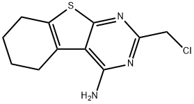 2-(クロロメチル)-5,6,7,8-テトラヒドロ[1]ベンゾチエノ[2,3-D]ピリミジン-4-アミン 化学構造式