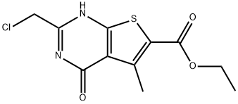 2-CHLOROMETHYL-5-METHYL-4-OXO-3,4-DIHYDRO-THIENO[2,3-D]PYRIMIDINE-6-CARBOXYLIC ACID ETHYL ESTER Structure