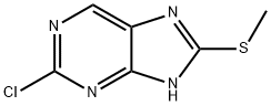 2-氯-8-甲硫基-7H-嘌呤, 89581-80-6, 结构式