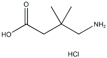 Butanoic acid, 4-amino-3,3-dimethyl-, hydrochloride Struktur