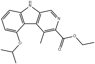 4-メチル-5-(1-メチルエトキシ)-9H-ピリド[3,4-b]インドール-3-カルボン酸エチル 化学構造式