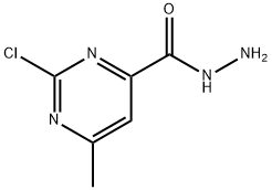 2-CHLORO-6-METHYLPYRIMIDINE-4-CARBOHYDRAZIDE,89598-84-5,结构式