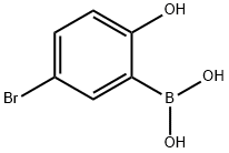 (5-ブロモ-2-ヒドロキシフェニル)ボロン酸 化学構造式