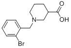 1-(2-bromobenzyl)piperidine-3-carboxylic acid Struktur