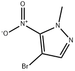 4-ブロモ-1-メチル-5-ニトロ-1H-ピラゾール 化学構造式