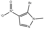 5-ブロモ-1-メチル-4-ニトロ-1H-ピラゾール 化学構造式