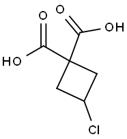 3-chlorocyclobutane-1,1-dicarboxylic acid Structure