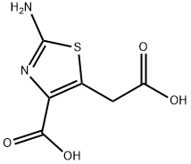2-氨基-5-(羧甲基)-噻唑-4-甲酸, 89640-87-9, 结构式