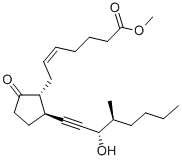 11-Deoxy-13,14-didehydro-16(S)-methylprostaglandin E2 methyl ester Struktur