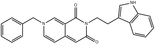 7-benzyl-2-[2-(1H-indol-3-yl)ethyl]-2,7-naphthyridine-1,3-dione Struktur