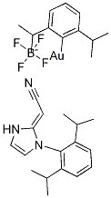 1,3-Bis(2,6-di-i-propylphenyl)imidazol-2-ylidene(acetonitrile)gold(I) tetrafluoroborate, 95%|1,3 - 双(2,6 -丙基苯基)咪唑-2-亚基(乙腈)氟硼酸