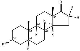 5Α-アンドロスタン-3Α-オール-17-オン-16,16-D2 化学構造式