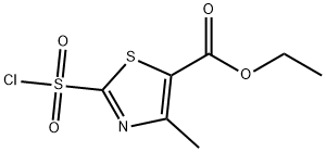 2-(氯磺酰基)-4-甲基-5-噻唑羧酸乙酯 结构式