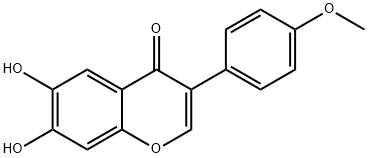 6,7-DIHYDROXY-4'-METHOXYISOFLAVONE 结构式