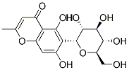 6-β-D-グルコピラノシル-5,7-ジヒドロキシ-2-メチル-4H-1-ベンゾピラン-4-オン 化学構造式