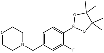 4-(3-Fluoro-4-(4,4,5,5-tetramethyl-1,3,2-dioxaborolan-2-yl)benzyl)morpholine Structure