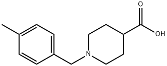 1-(4-メチルベンジル)ピペリジン-4-カルボン酸 化学構造式