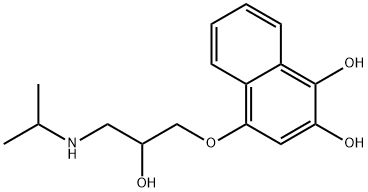 1,2-Naphthalenediol, 4-(2-hydroxy-3-((1-methylethyl)amino)propoxy)- Struktur