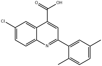 6-氯-2-(2,5-二甲基苯基)-喹啉-4-羧酸,897559-93-2,结构式