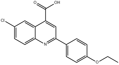 6-氯-2-(4-乙氧苯基)-喹啉-4-羧酸,897560-18-8,结构式