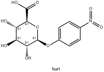 4-硝基苯基-Β-D-葡萄糖醛酸钠盐 结构式