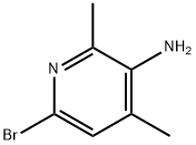 6-ブロモ-2,4-ジメチルピリジン-3-アミン 化学構造式