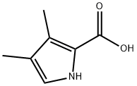 3,4-ジメチル-1H-ピロール-2-カルボン酸 化学構造式