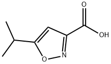 5-イソプロップイルイソキサゾール-3-カルボン酸 化学構造式