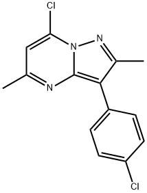 7-Chloro-3-(4-chlorophenyl)-2,5-dimethylpyrazolo[1,5-a]pyrimidine Struktur