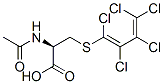 N-acetyl-S-pentachloro-1,3-butadienylcysteine Struktur