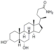 Cholan-24-aMide, 3,6-dihydroxy-, (3a,5b,6a)- Structure