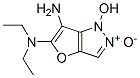 1H-Furo[3,2-c]pyrazole-5,6-diamine,  N,N-diethyl-1-hydroxy-,  2-oxide  (9CI) 结构式