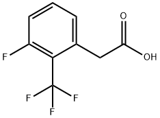 3-フルオロ-2-(トリフルオロメチル)フェニル酢酸 化学構造式