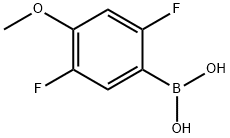 2,5-ジフルオロ-4-メトキシフェニルボロン酸 化学構造式