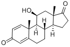 11β-ヒドロキシアンドロスタ-1,4-ジエン-3,17-ジオン 化学構造式