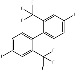 2,2'-ビス(トリフルオロメチル)-4,4'-ジヨードビフェニル 化学構造式