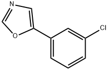 5-(3-クロロフェニル)-1,3-オキサゾール 化学構造式