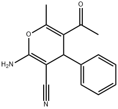 5-ACETYL-2-AMINO-6-METHYL-4-PHENYL-4H-PYRAN-3-CARBONITRILE Struktur