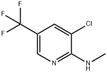 3-クロロ-N-メチル-5-(トリフルオロメチル)-2-ピリジンアミン 化学構造式