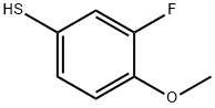 3-フルオロ-4-メトキシチオフェノール 化学構造式