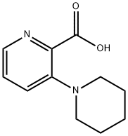 3-ピペリジノピリジン-2-カルボン酸 化学構造式