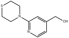 4-(Hydroxymethyl)-2-(thiomorpholin-4-yl)pyridine 化学構造式
