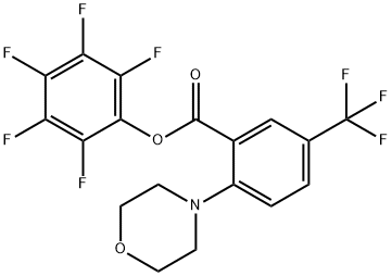 2-モルホリノ-5-(トリフルオロメチル)安息香酸ペンタフルオロフェニル 化学構造式