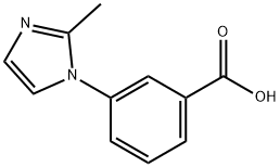 3-(2-メチル-1H-イミダゾール-1-イル)安息香酸 化学構造式