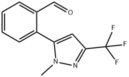 2-[1-Methyl-3-(trifluoromethyl)-1H-pyrazol-5-yl]benzaldehyde Struktur