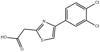 2-(4-(3,4-二氯苯基)噻唑-2-基)乙酸, 898390-41-5, 结构式